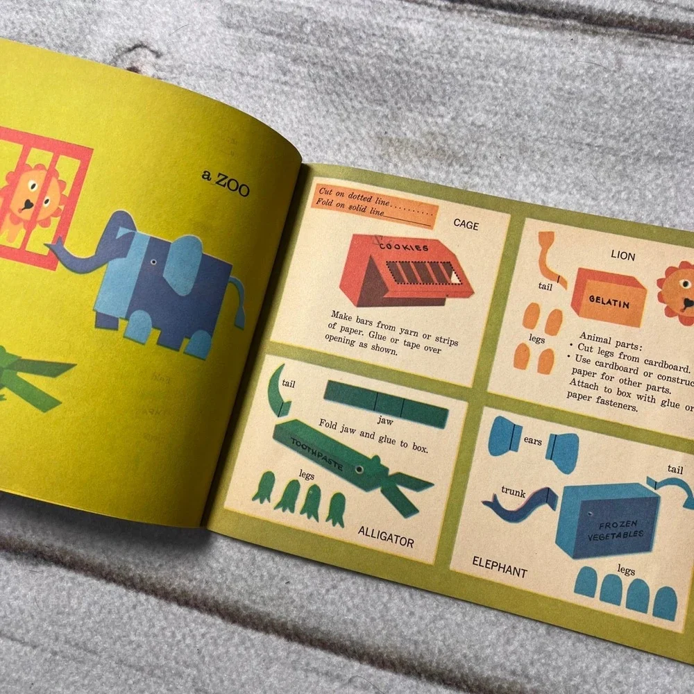 Just A Box‎ Childrens Craft Book 1971 Scholastic Make Toys Play